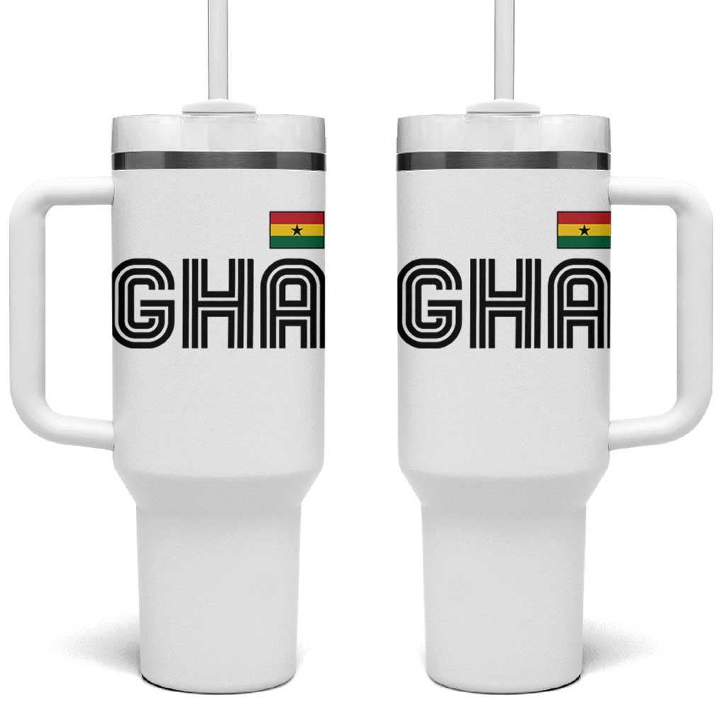 Proud Ghanaian Tumbler With Handle Minimalist Ghana Typography Design Ghana Flag