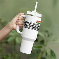 Proud Ghanaian Tumbler With Handle Minimalist Ghana Typography Design Ghana Flag