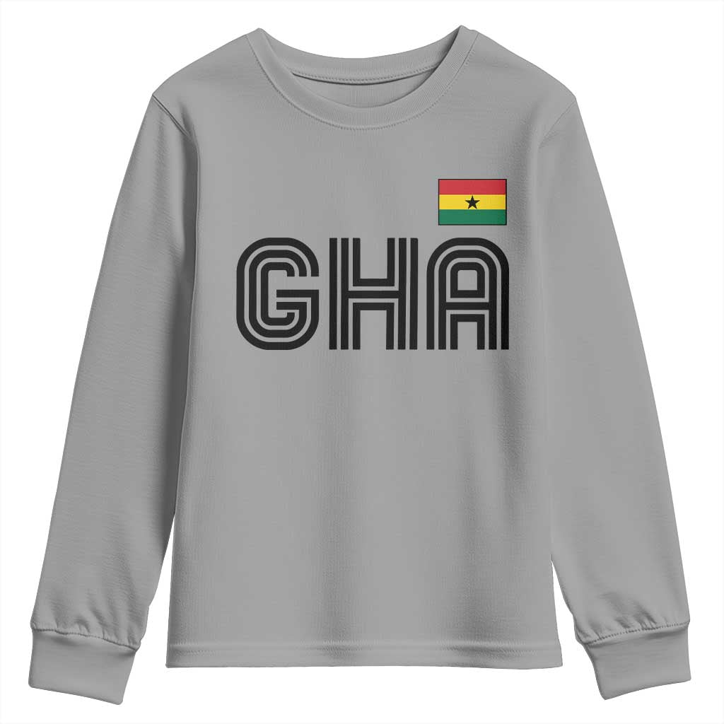Proud Ghanaian Youth Sweatshirt Minimalist Ghana Typography Design Ghana Flag