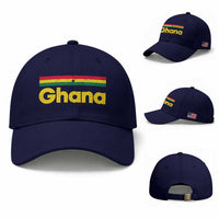 Vintage Ghana Flag Baseball Cap Proud Ghanaian Heritage African Pride