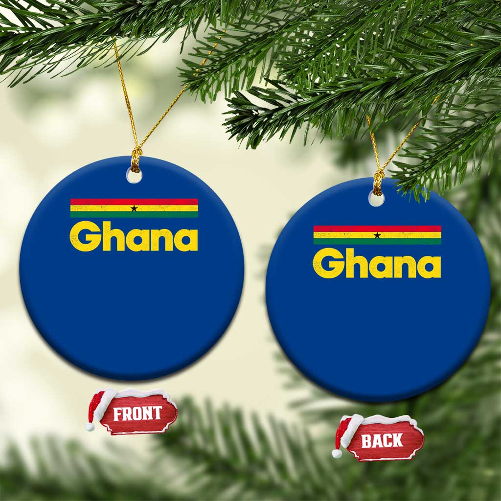 Vintage Ghana Flag Ceramic Ornament Proud Ghanaian Heritage African Pride