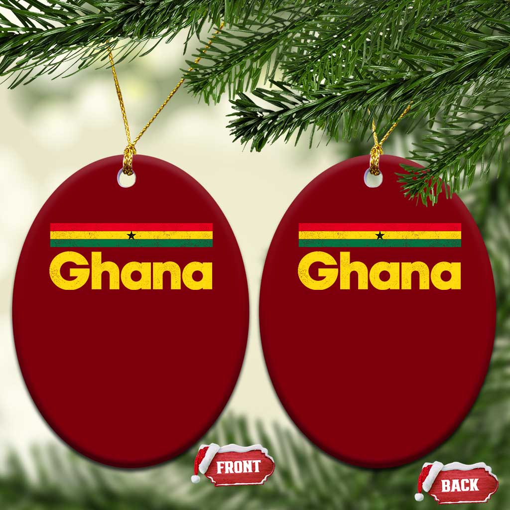 Vintage Ghana Flag Ceramic Ornament Proud Ghanaian Heritage African Pride