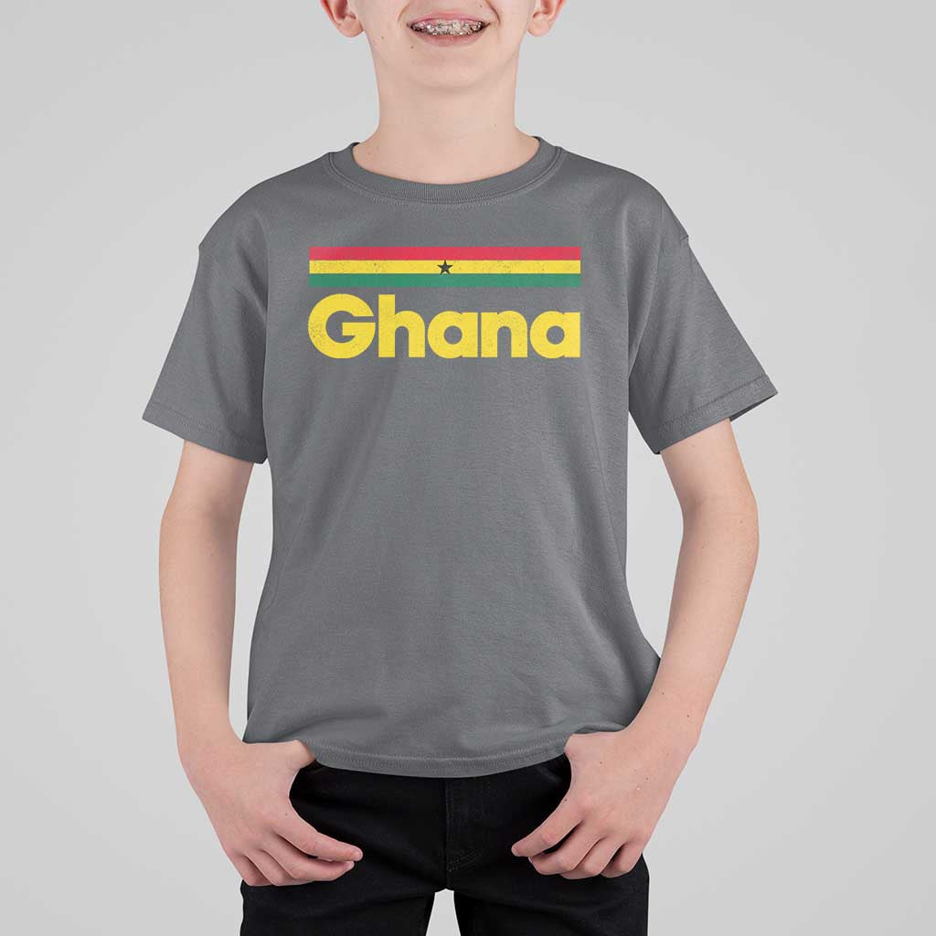 Vintage Ghana Flag T Shirt For Kid Proud Ghanaian Heritage African Pride