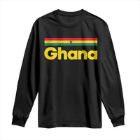 Vintage Ghana Flag Long Sleeve Shirt Proud Ghanaian Heritage African Pride