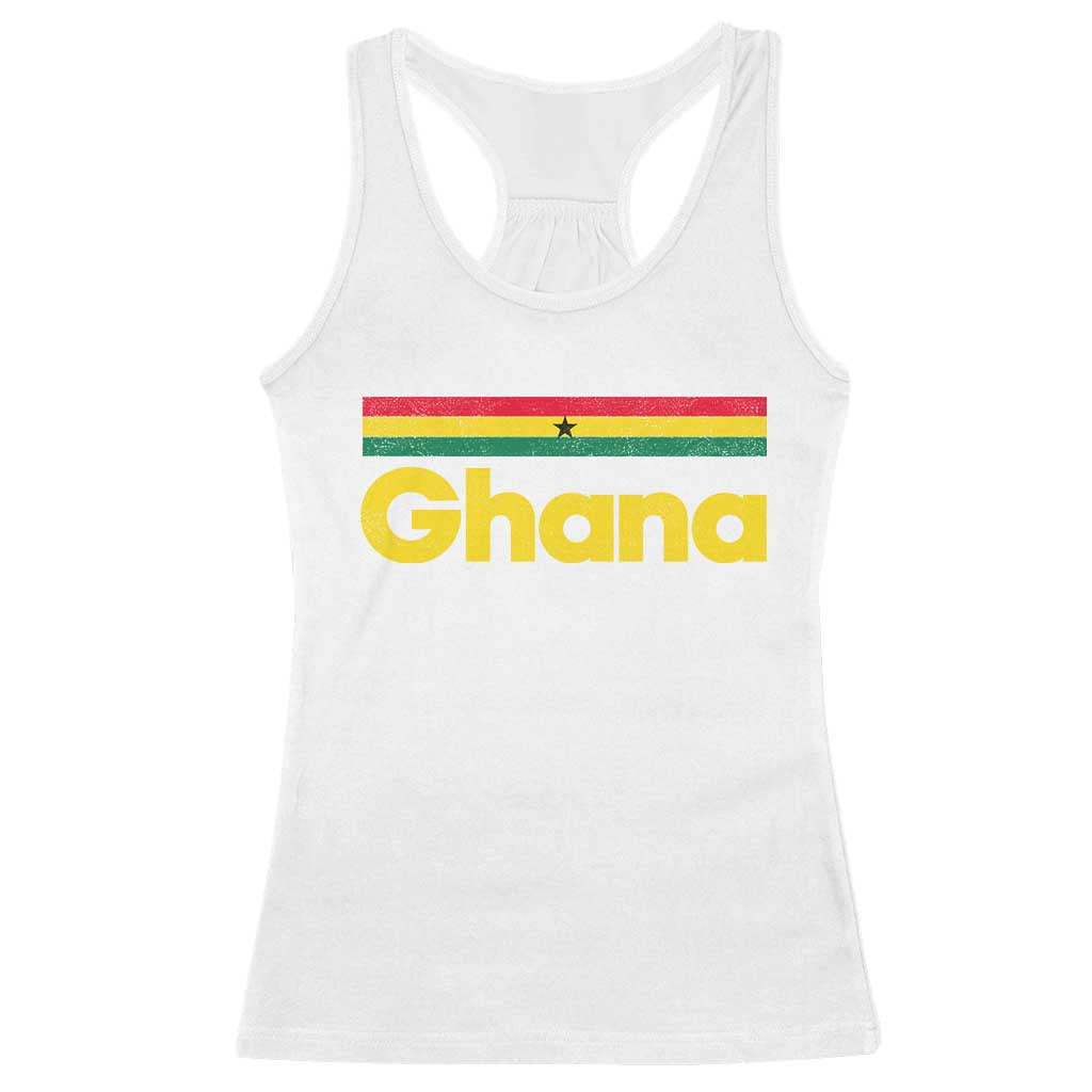 Vintage Ghana Flag Racerback Tank Top Proud Ghanaian Heritage African Pride