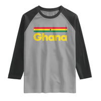Vintage Ghana Flag Raglan Shirt Proud Ghanaian Heritage African Pride