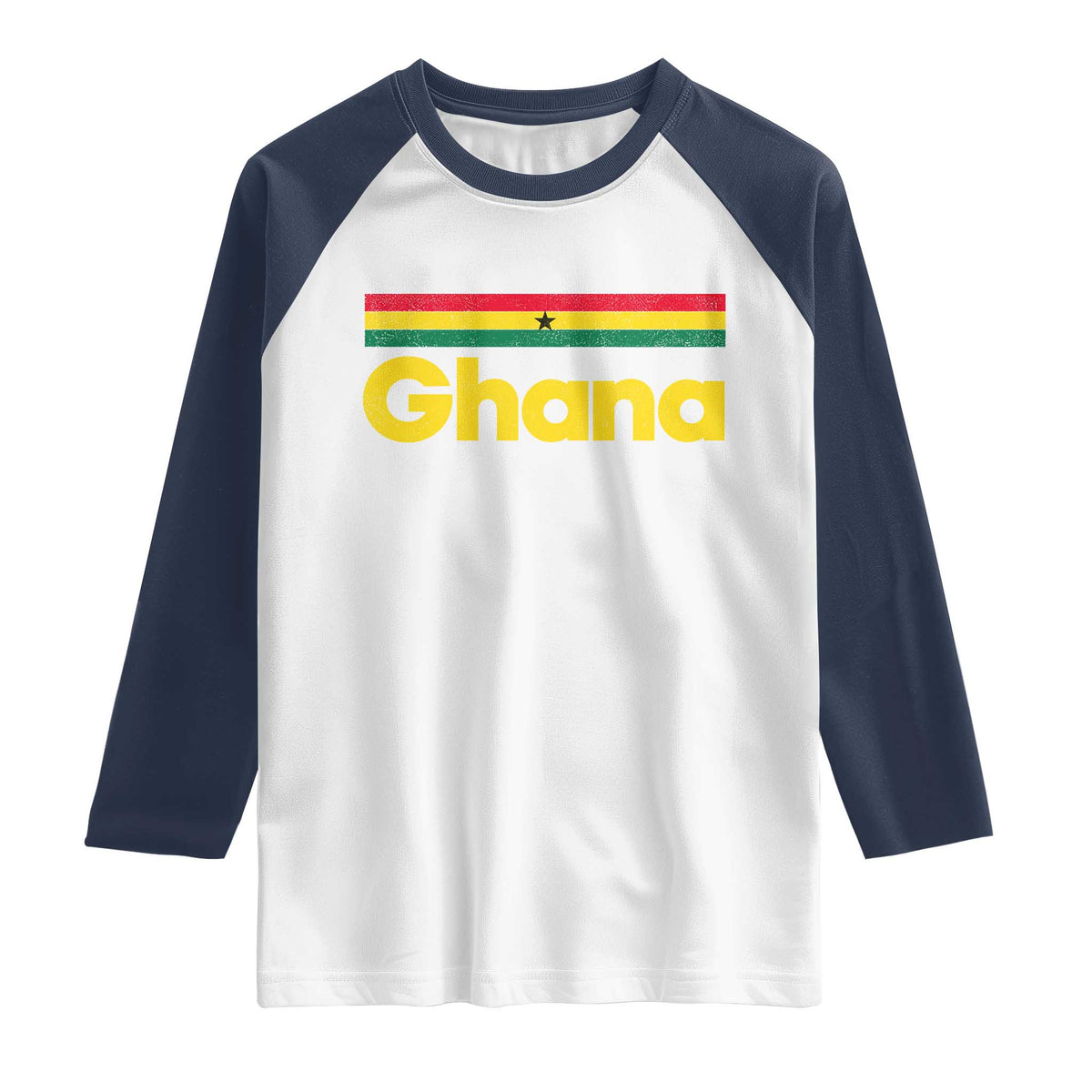 Vintage Ghana Flag Raglan Shirt Proud Ghanaian Heritage African Pride