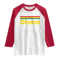 Vintage Ghana Flag Raglan Shirt Proud Ghanaian Heritage African Pride