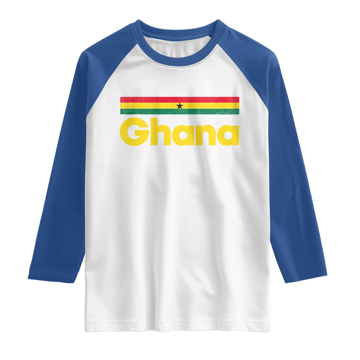 Vintage Ghana Flag Raglan Shirt Proud Ghanaian Heritage African Pride