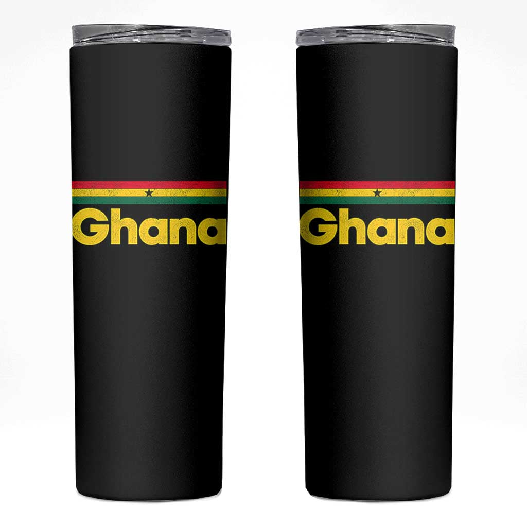 Vintage Ghana Flag Skinny Tumbler Proud Ghanaian Heritage African Pride