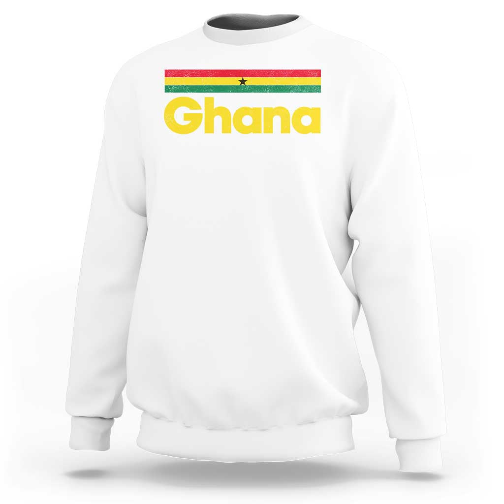 Vintage Ghana Flag Sweatshirt Proud Ghanaian Heritage African Pride