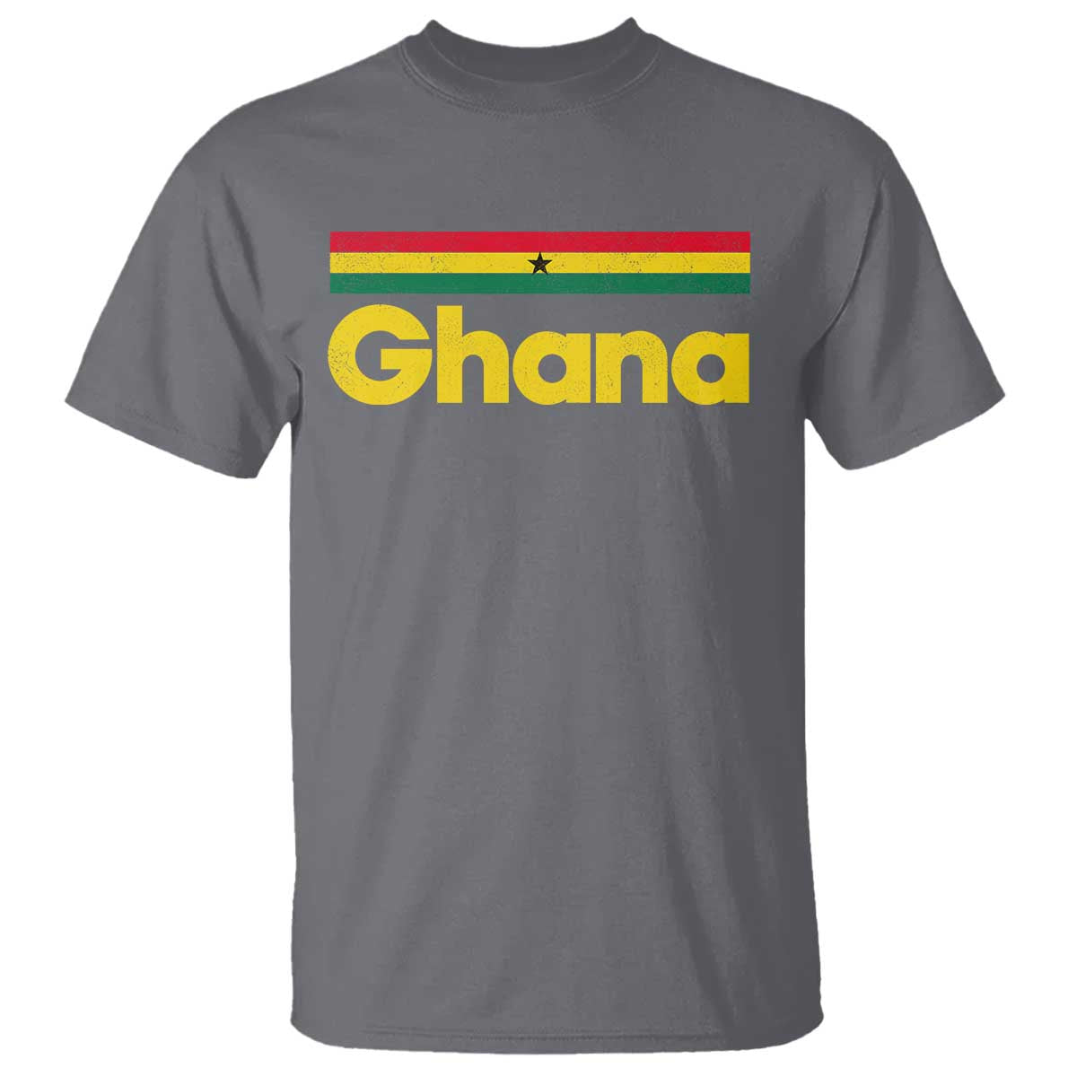Vintage Ghana Flag T Shirt Proud Ghanaian Heritage African Pride