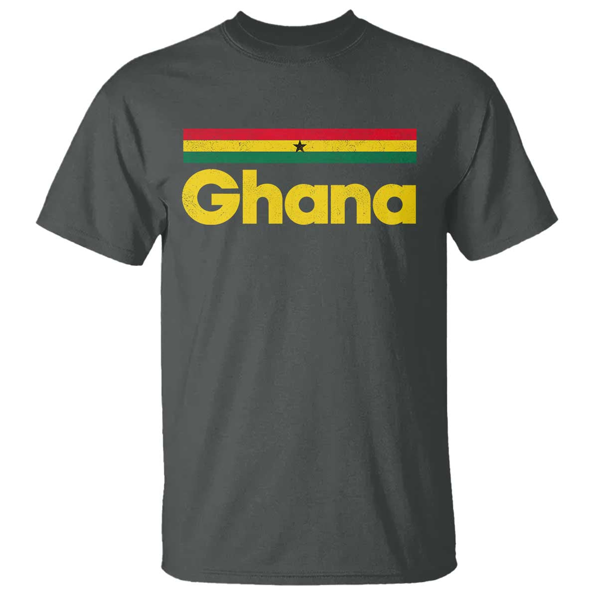 Vintage Ghana Flag T Shirt Proud Ghanaian Heritage African Pride