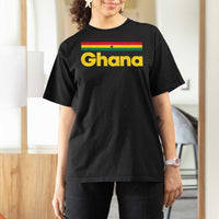 Vintage Ghana Flag T Shirt For Women Proud Ghanaian Heritage African Pride