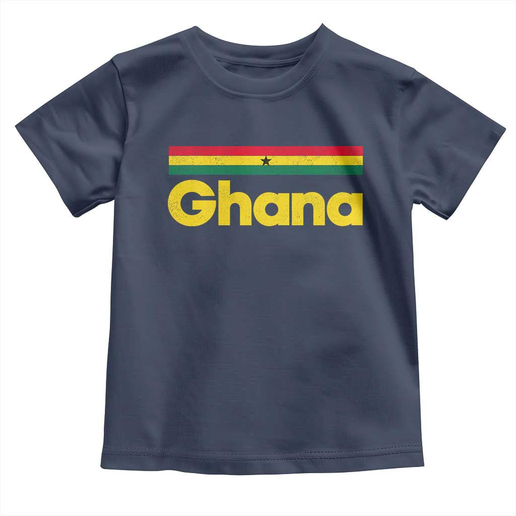 Vintage Ghana Flag Toddler T Shirt Proud Ghanaian Heritage African Pride