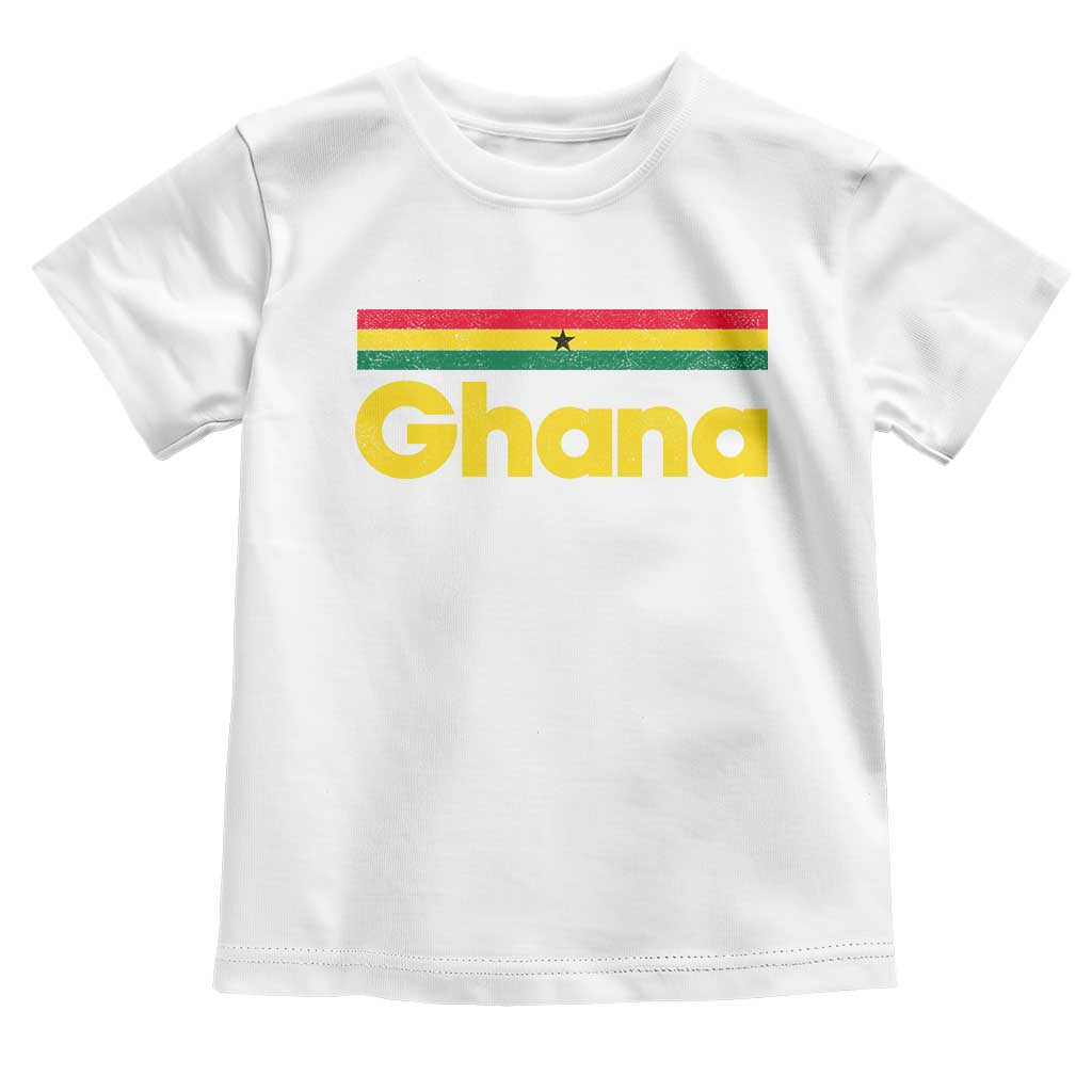 Vintage Ghana Flag Toddler T Shirt Proud Ghanaian Heritage African Pride