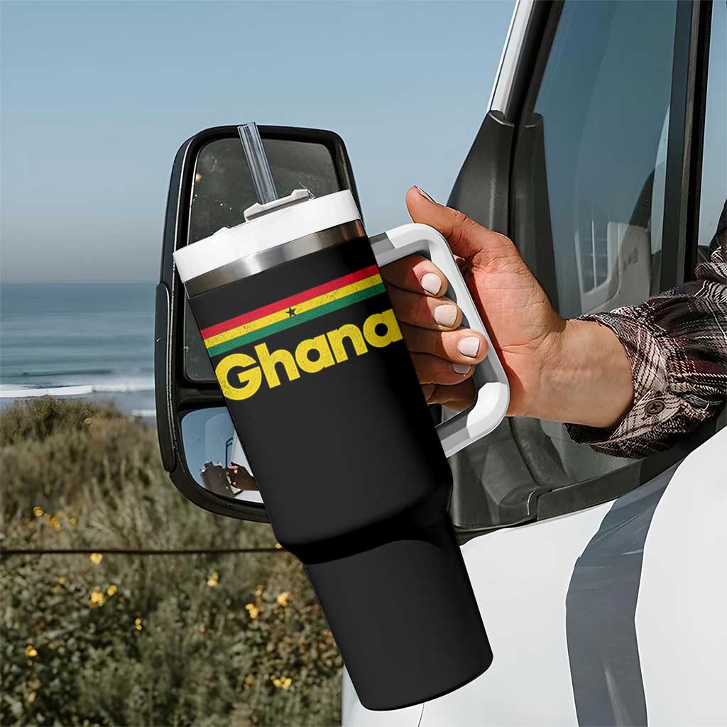 Vintage Ghana Flag Tumbler With Handle Proud Ghanaian Heritage African Pride