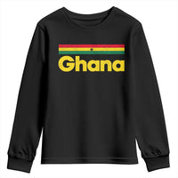 Vintage Ghana Flag Youth Sweatshirt Proud Ghanaian Heritage African Pride