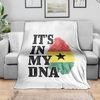 Its In My DNA Ghana Throw Blanket Fingerprint Flag Proud Ghanaian Heritage Ghanese Roots