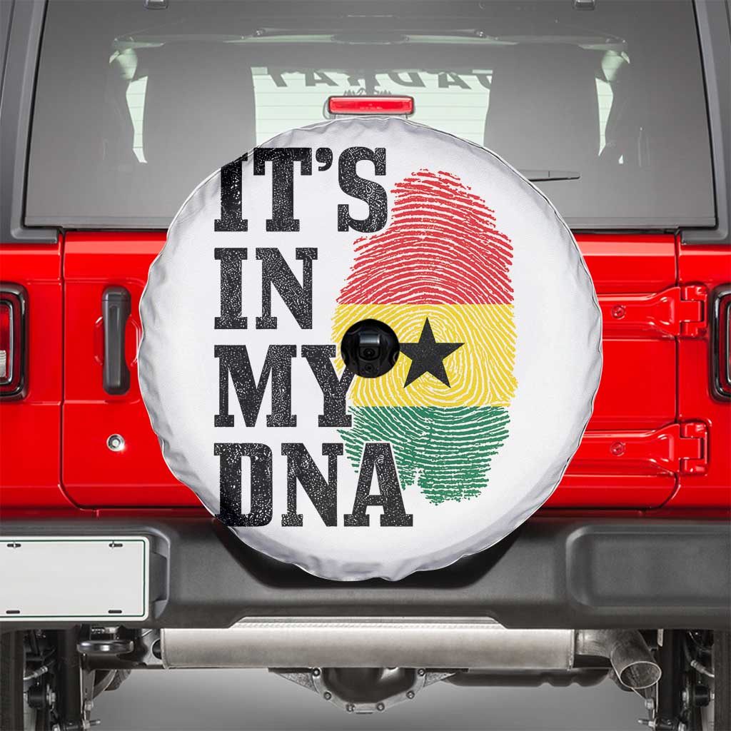 Its In My DNA Ghana Spare Tire Cover Fingerprint Flag Proud Ghanaian Heritage Ghanese Roots