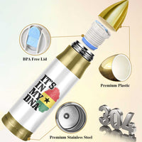 Its In My DNA Ghana Bullet Tumbler Fingerprint Flag Proud Ghanaian Heritage Ghanese Roots