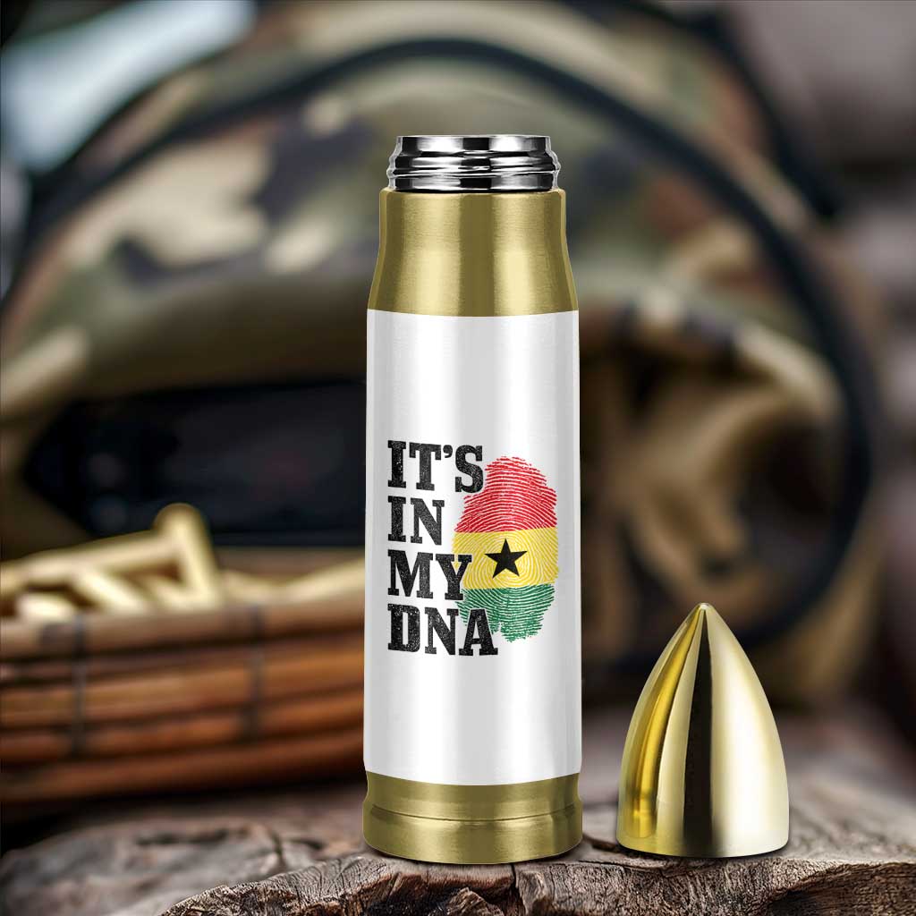 Its In My DNA Ghana Bullet Tumbler Fingerprint Flag Proud Ghanaian Heritage Ghanese Roots
