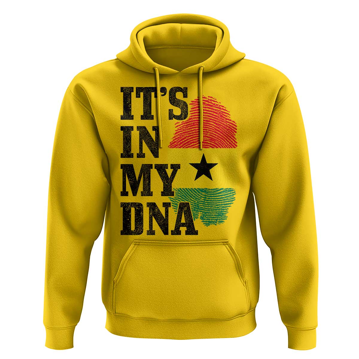 Its In My DNA Ghana Hoodie Fingerprint Flag Proud Ghanaian Heritage Ghanese Roots