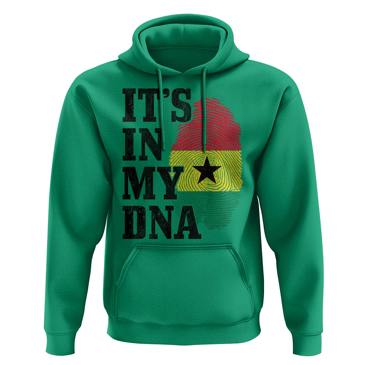 Its In My DNA Ghana Hoodie Fingerprint Flag Proud Ghanaian Heritage Ghanese Roots