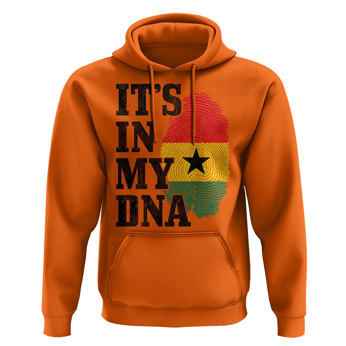 Its In My DNA Ghana Hoodie Fingerprint Flag Proud Ghanaian Heritage Ghanese Roots