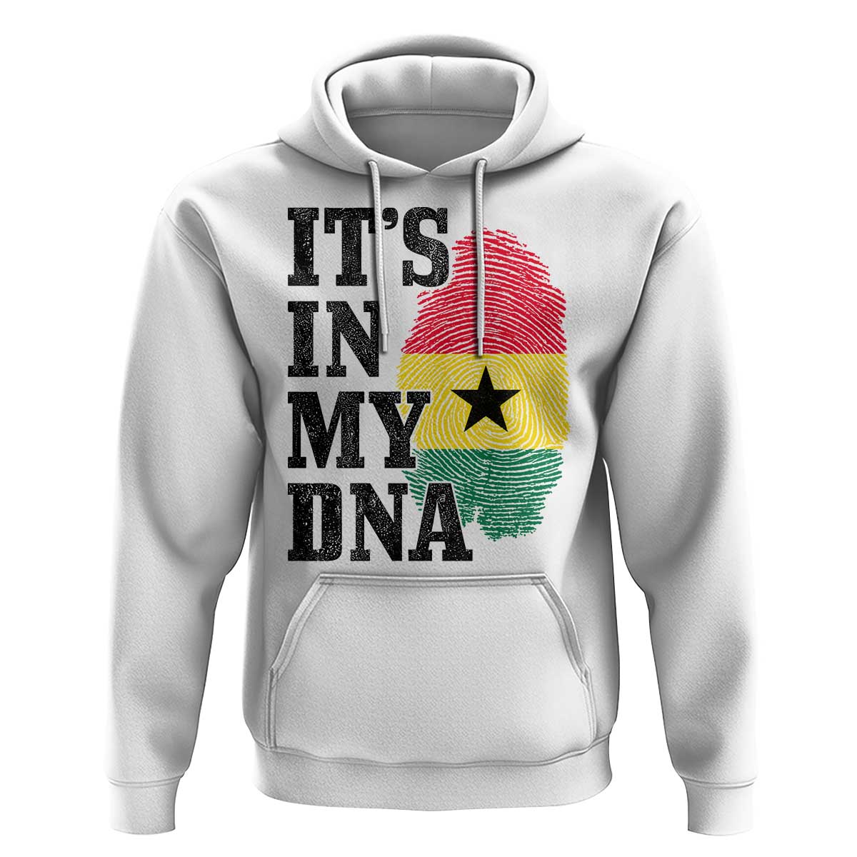 Its In My DNA Ghana Hoodie Fingerprint Flag Proud Ghanaian Heritage Ghanese Roots