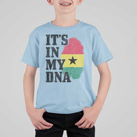 Its In My DNA Ghana T Shirt For Kid Fingerprint Flag Proud Ghanaian Heritage Ghanese Roots