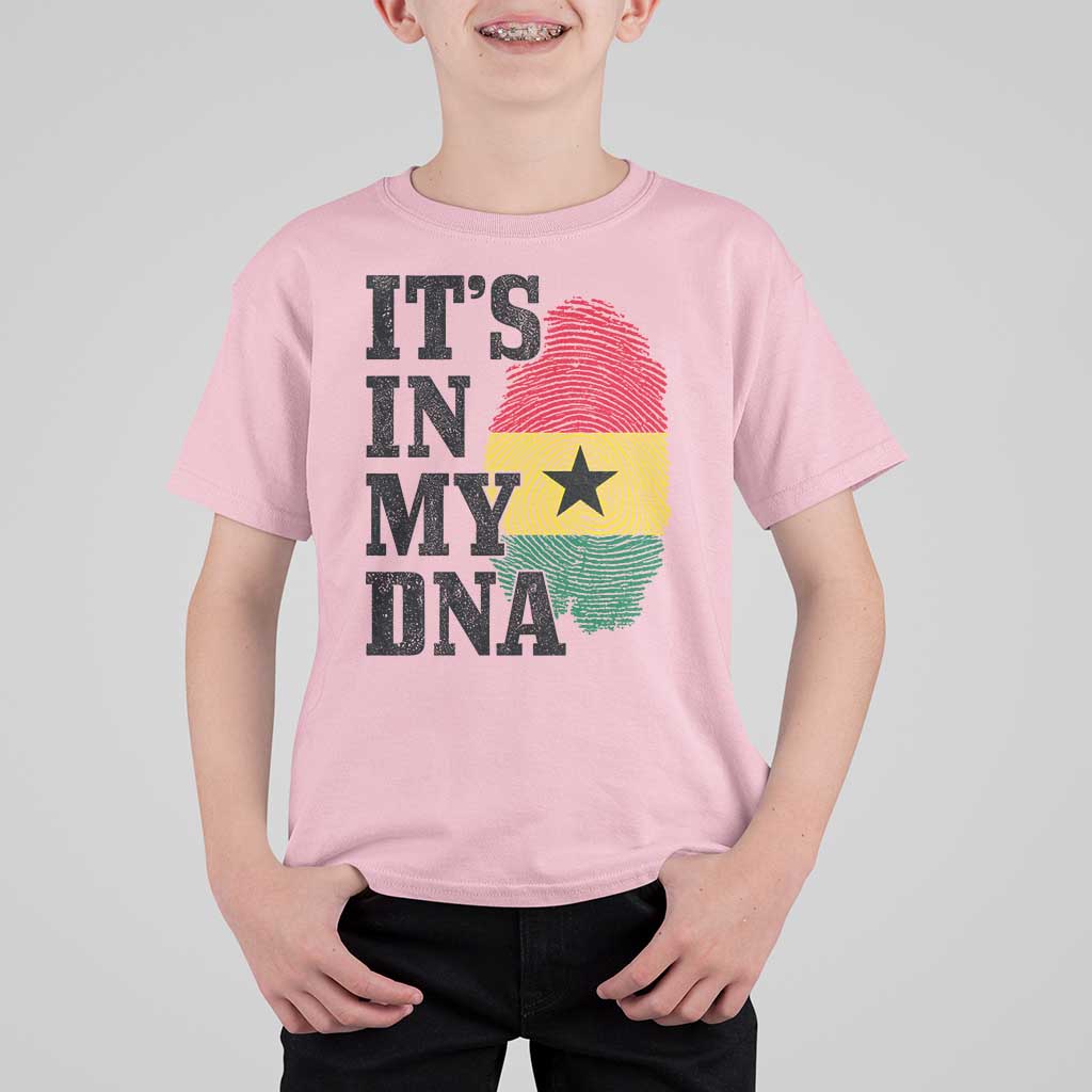 Its In My DNA Ghana T Shirt For Kid Fingerprint Flag Proud Ghanaian Heritage Ghanese Roots