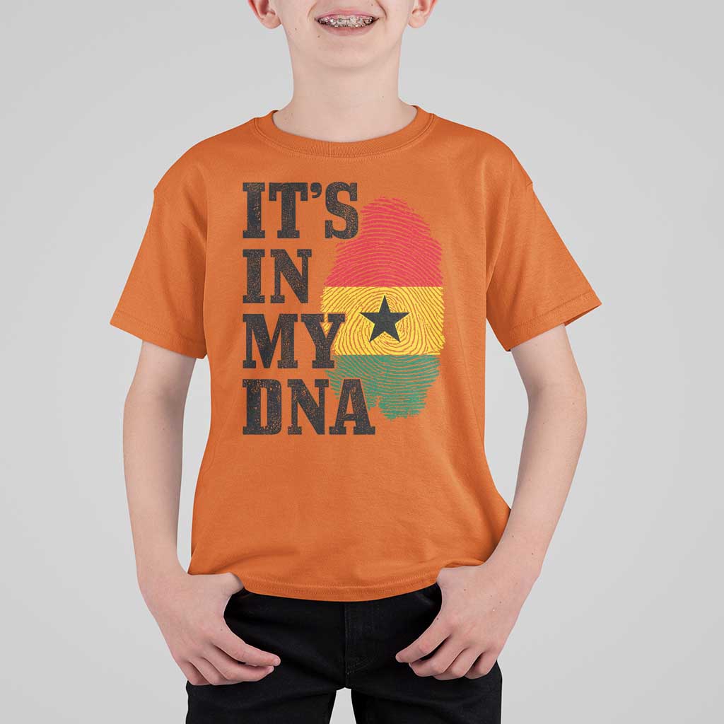 Its In My DNA Ghana T Shirt For Kid Fingerprint Flag Proud Ghanaian Heritage Ghanese Roots