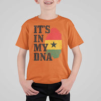 Its In My DNA Ghana T Shirt For Kid Fingerprint Flag Proud Ghanaian Heritage Ghanese Roots