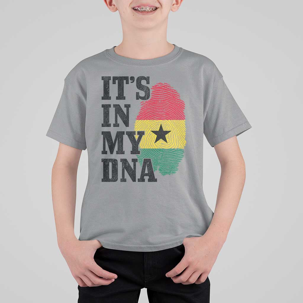 Its In My DNA Ghana T Shirt For Kid Fingerprint Flag Proud Ghanaian Heritage Ghanese Roots