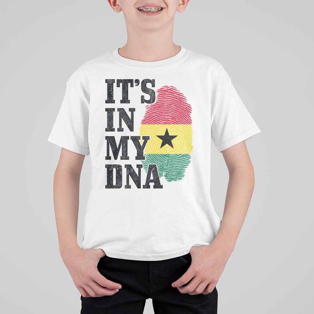 Its In My DNA Ghana T Shirt For Kid Fingerprint Flag Proud Ghanaian Heritage Ghanese Roots