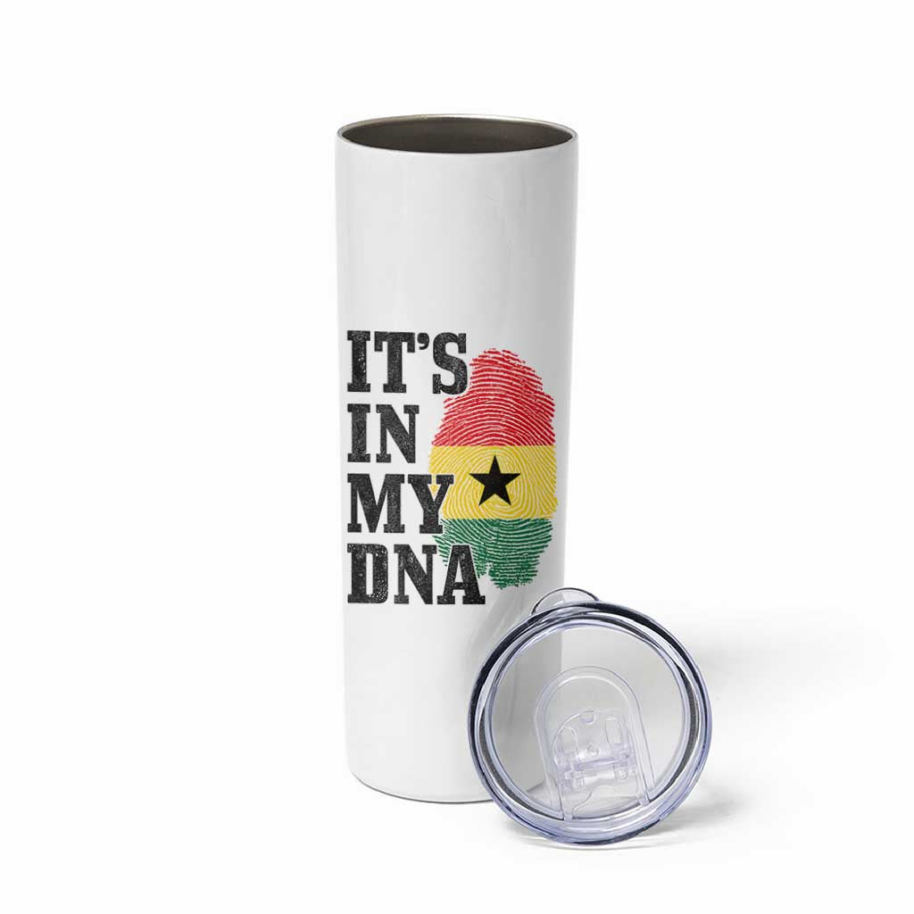 Its In My DNA Ghana Skinny Tumbler Fingerprint Flag Proud Ghanaian Heritage Ghanese Roots
