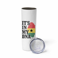 Its In My DNA Ghana Skinny Tumbler Fingerprint Flag Proud Ghanaian Heritage Ghanese Roots