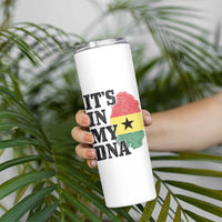 Its In My DNA Ghana Skinny Tumbler Fingerprint Flag Proud Ghanaian Heritage Ghanese Roots