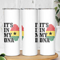 Its In My DNA Ghana Skinny Tumbler Fingerprint Flag Proud Ghanaian Heritage Ghanese Roots