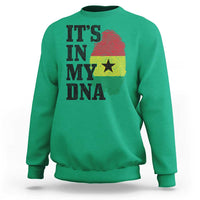 Its In My DNA Ghana Sweatshirt Fingerprint Flag Proud Ghanaian Heritage Ghanese Roots