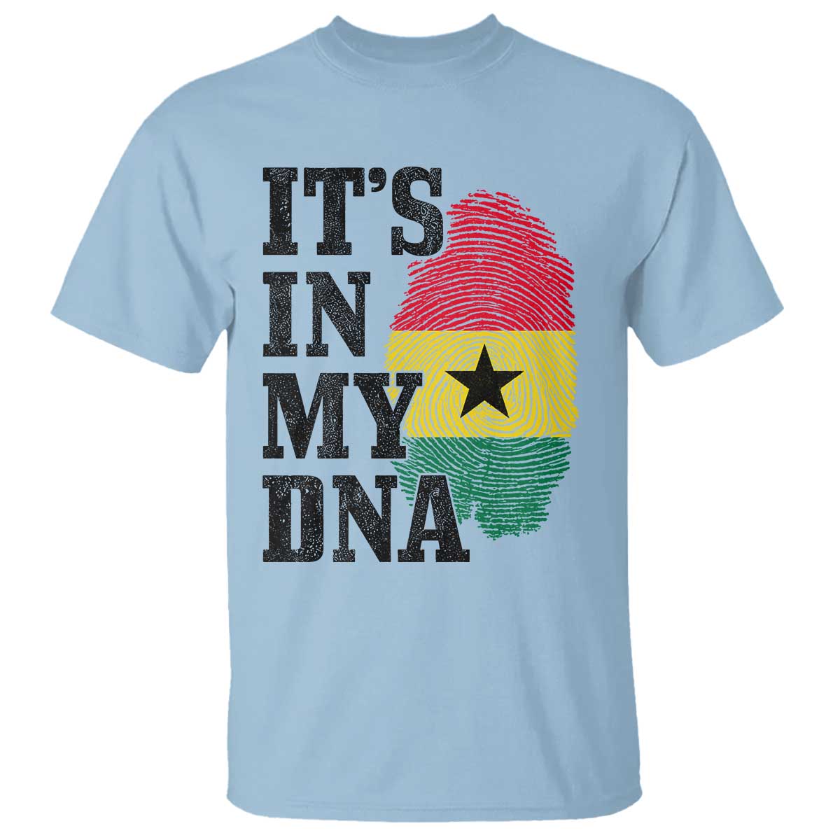 Its In My DNA Ghana T Shirt Fingerprint Flag Proud Ghanaian Heritage Ghanese Roots