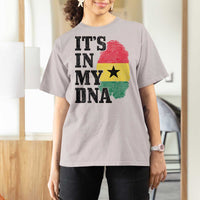 Its In My DNA Ghana T Shirt For Women Fingerprint Flag Proud Ghanaian Heritage Ghanese Roots