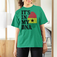 Its In My DNA Ghana T Shirt For Women Fingerprint Flag Proud Ghanaian Heritage Ghanese Roots