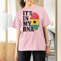 Its In My DNA Ghana T Shirt For Women Fingerprint Flag Proud Ghanaian Heritage Ghanese Roots