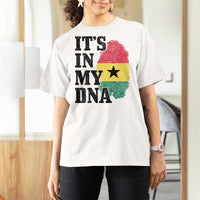 Its In My DNA Ghana T Shirt For Women Fingerprint Flag Proud Ghanaian Heritage Ghanese Roots