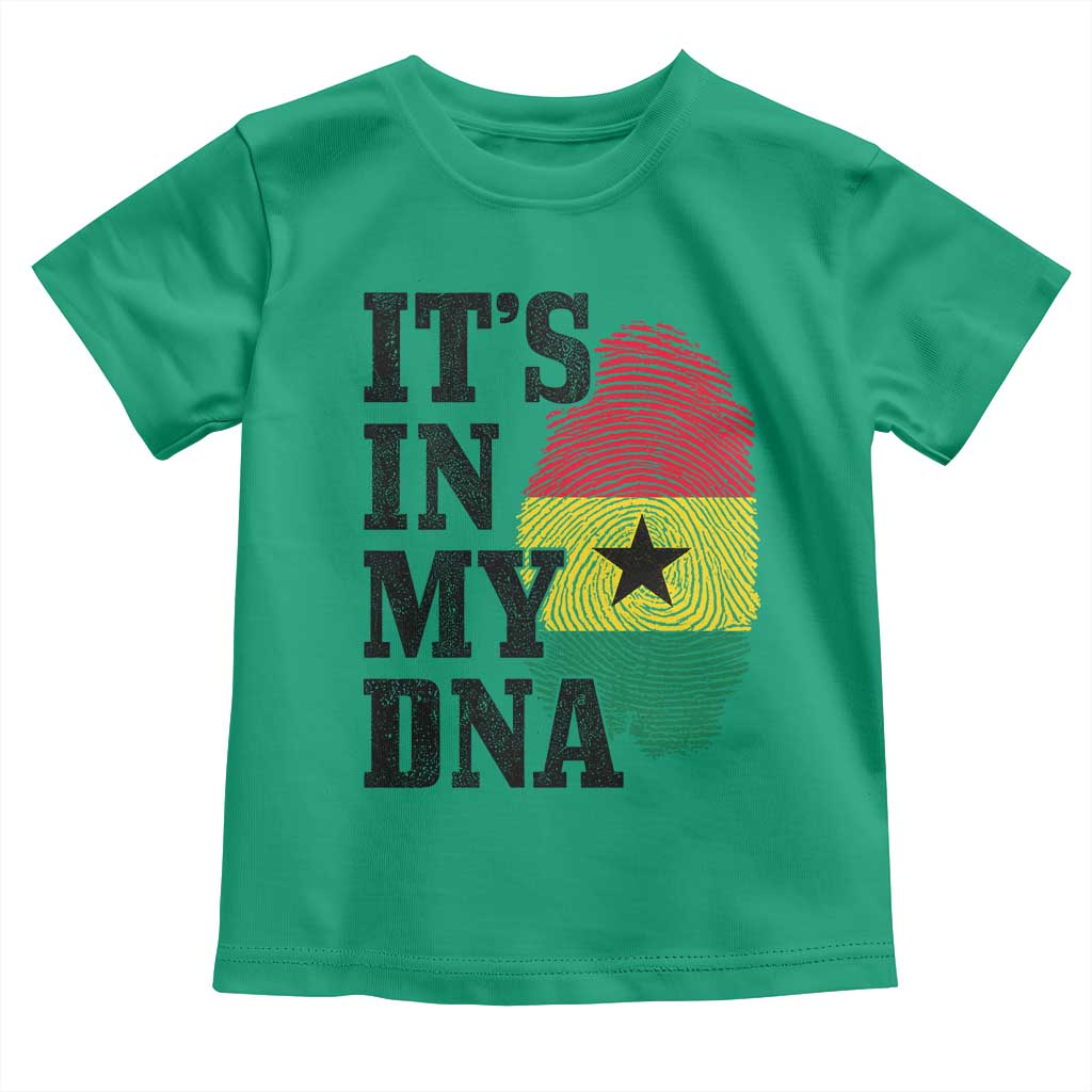 Its In My DNA Ghana Toddler T Shirt Fingerprint Flag Proud Ghanaian Heritage Ghanese Roots