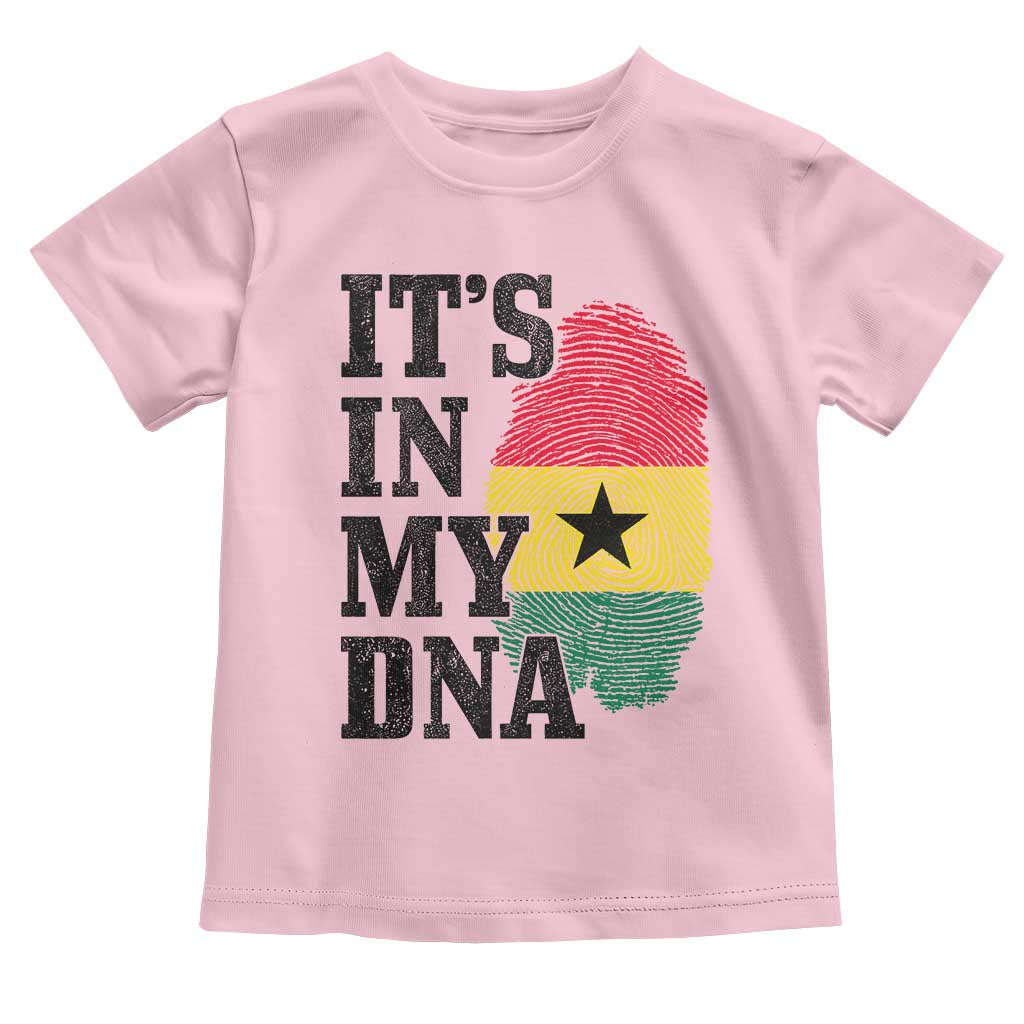 Its In My DNA Ghana Toddler T Shirt Fingerprint Flag Proud Ghanaian Heritage Ghanese Roots