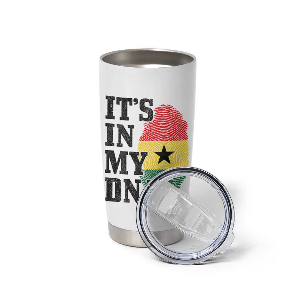 Its In My DNA Ghana Tumbler Cup Fingerprint Flag Proud Ghanaian Heritage Ghanese Roots
