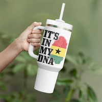 Its In My DNA Ghana Tumbler With Handle Fingerprint Flag Proud Ghanaian Heritage Ghanese Roots